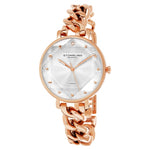 Stuhrling Original 3937 4 Quartz Crystal Accented Chain Bracelet Womens Watch