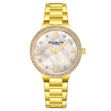 Stuhrling 3907 3 Symphony Quartz Crystal Accented Bracelet Womens Watch