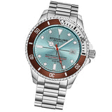 Stuhrling 883H 05 Depthmaster Automatic Diver Stainless Steel Date Mens Watch