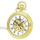 Stuhrling 6053 333333 Vintage Stainless Steel Mechanical Mens Pocket Watch