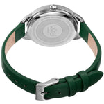 Burgi BUR161GN Swarovski Crystals Green Leather Strap Womens Watch