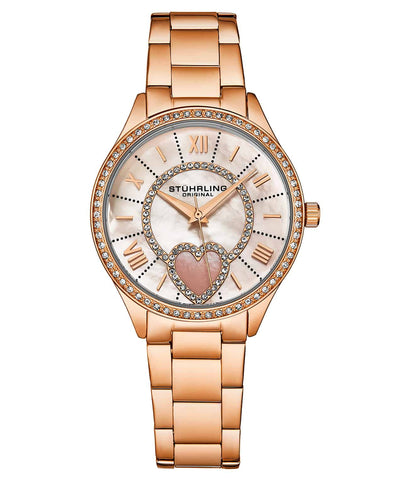 Stuhrling Original 4019 2 Saylor Mother of Pearl Quartz Stainless Steel Womens Watch
