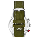 Stuhrling 908 03 Aviator Quartz Chronograph Date Green Leather Mens Watch