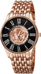 August Steiner CN009RG Roman Numerals Buffalo Nickel Dial Rosetone Mens Watch