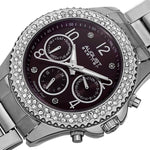 August Steiner AS8136SSPU Swiss Quartz Day Date GMT Purple Dial Womens Watch