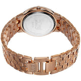 Burgi BUR115RG Swiss Quartz Crystal Bezel Bracelet Rosetone Womens Watch
