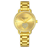Stuhrling 3910 3 Vogue Valentina Quartz Crystal Accented Bracelet Womens Watch