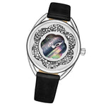 Stuhrling 995 02 Lily Mother of Pearl Crystal Accented Flower Womens Watch