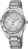 August Steiner AS8122SS Swiss Quartz Diamond Markers Silvertone Womens Watch