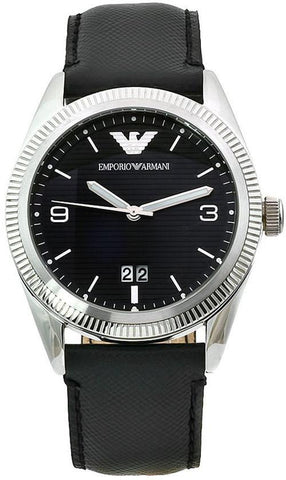 Emporio Armani AR5893 Sports Black Leather Band Mens Watch