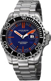 Akribos XXIV AK735BU 45mm Date Limited Edition Orange Blue Dial Men's Watch