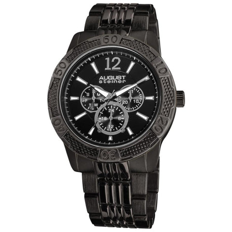 August Steiner XXIV AS8058BK Quartz Sport Multifunction Bracelet Watch