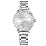 Stuhrling 3910 1 Vogue Valentina Quartz Crystal Accented Bracelet Womens Watch