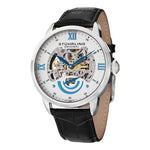 Stuhrling 574 01 Executive II Automatic Skeleton Dial Leather Strap Mens Watch