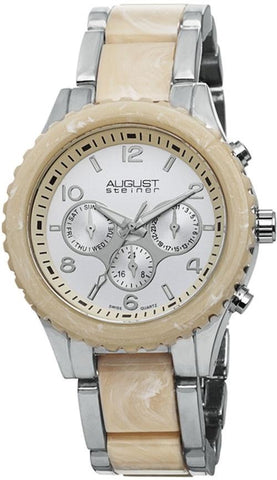 August Steiner AS8093SS Swiss Quartz Day Date GMT Twotone Bracelet Mens Watch