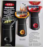 OXO Good Grips 3 Piece Y Peeler Set Straight Julienne Serrated Peelers