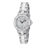 Stuhrling 250 112EP2 Astera Swiss Date Swarovski Cream Ceramic Womens Watch